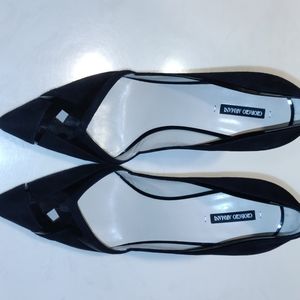 Giorgio Armani Women's Black Suede Heels